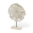 Kamara II (Large) 16L x 4W White Washed Wood W/Antiqued Silver Botanical Decorative Object by Mercana at Eve Furniture