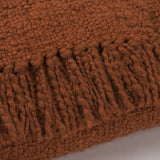 Kambal Copper Rust Woven Cotton Throw Blanket by Mercana at Eve Furniture