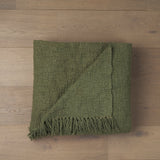 Kambal Evergreen Woven Cotton Throw Blanket by Mercana at Eve Furniture