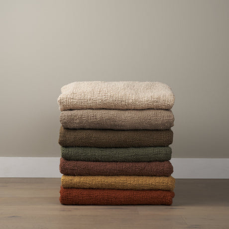 Kambal Evergreen Woven Cotton Throw Blanket by Mercana at Eve Furniture