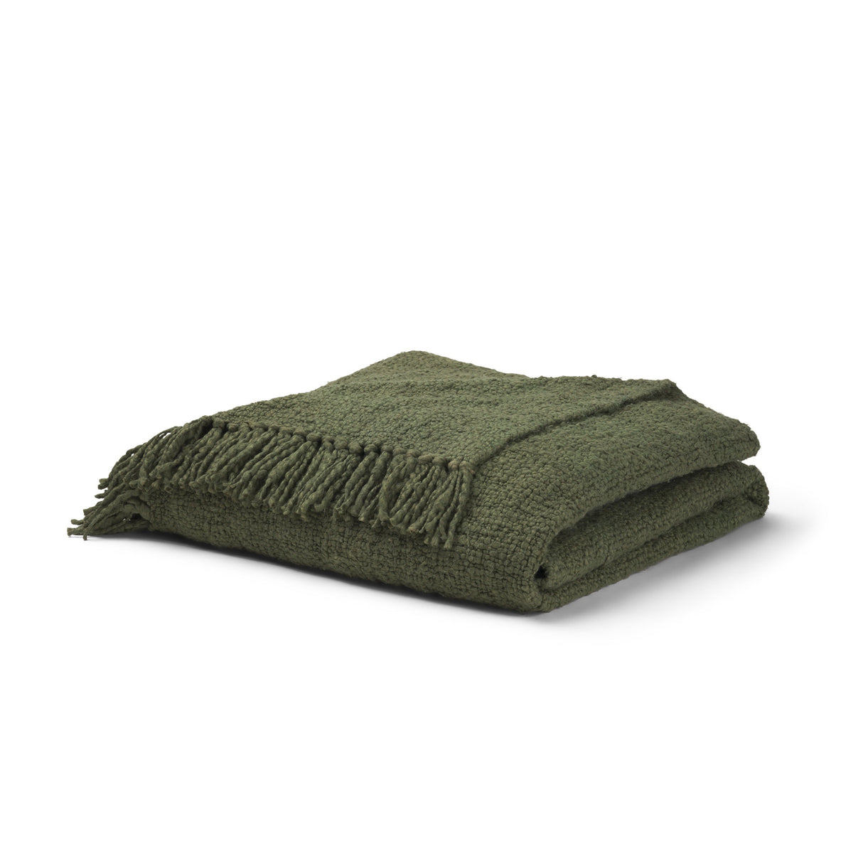 Kambal Evergreen Woven Cotton Throw Blanket by Mercana at Eve Furniture