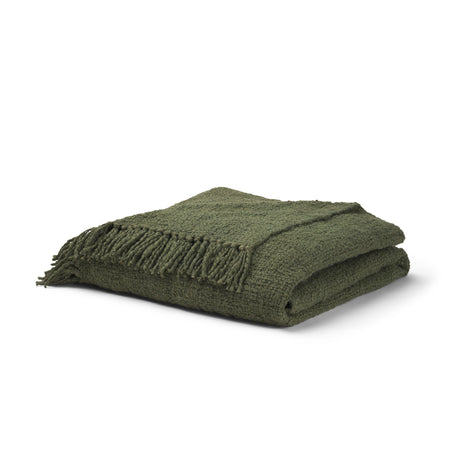 Kambal Evergreen Woven Cotton Throw Blanket by Mercana at Eve Furniture