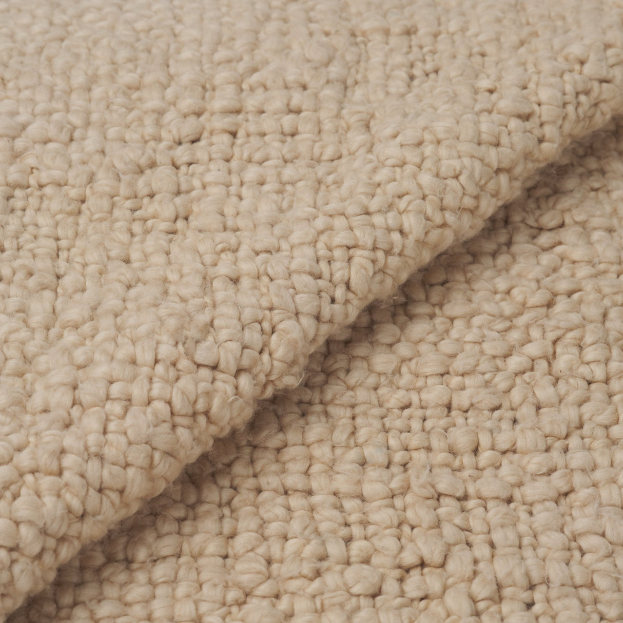 Kambal Light Beige Woven Cotton Throw Blanket by Mercana at Eve Furniture