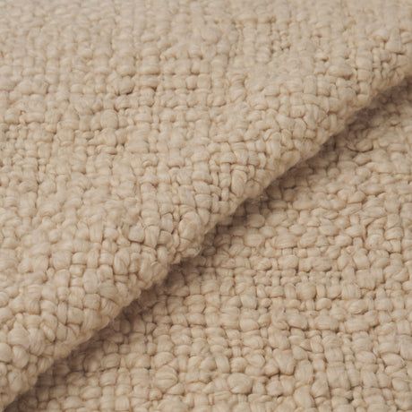Kambal Light Beige Woven Cotton Throw Blanket by Mercana at Eve Furniture