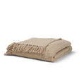 Kambal Light Beige Woven Cotton Throw Blanket by Mercana at Eve Furniture