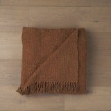 Kambal Mahogany Woven Cotton Throw Blanket by Mercana at Eve Furniture