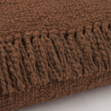 Kambal Mahogany Woven Cotton Throw Blanket by Mercana at Eve Furniture