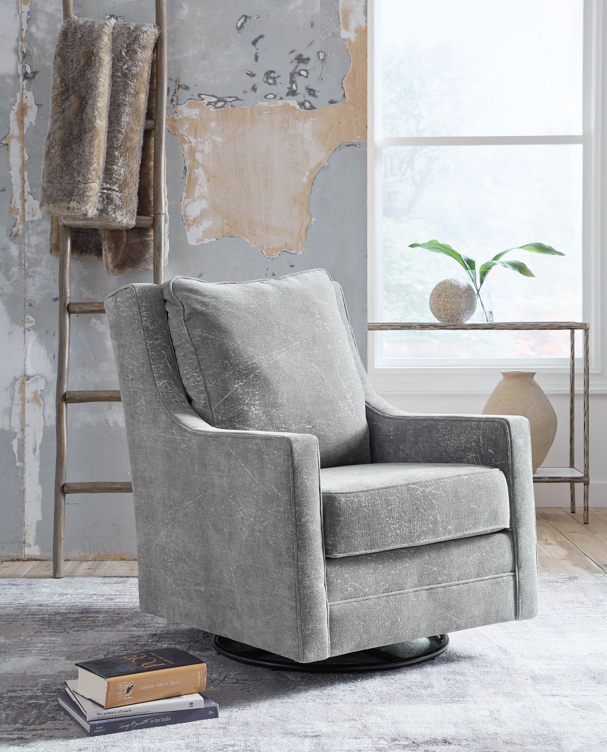 Kambria Ash Swivel Glider Accent Chair