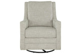 Kambria Fog Swivel Glider Accent Chair by Ashley at Eve Furniture