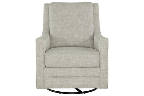Kambria Fog Swivel Glider Accent Chair by Ashley at Eve Furniture