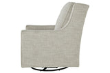 Kambria Fog Swivel Glider Accent Chair by Ashley at Eve Furniture