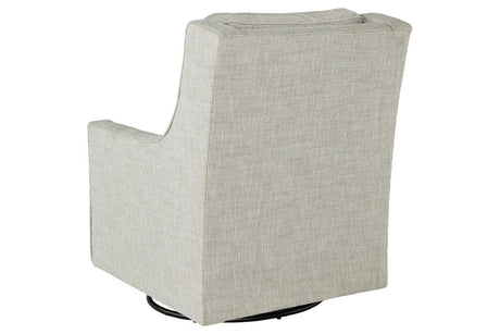 Kambria Fog Swivel Glider Accent Chair by Ashley at Eve Furniture