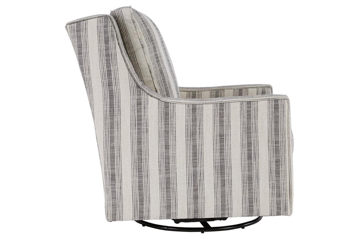Kambria Ivory/Black Accent Chair by Ashley at Eve Furniture