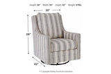 Kambria Ivory/Black Accent Chair by Ashley at Eve Furniture