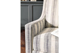 Kambria Ivory/Black Accent Chair by Ashley at Eve Furniture