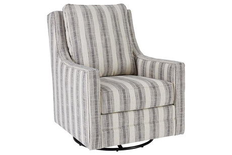 Kambria Ivory/Black Accent Chair by Ashley at Eve Furniture