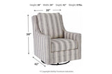 Kambria Ivory/Black Accent Chair by Ashley at Eve Furniture