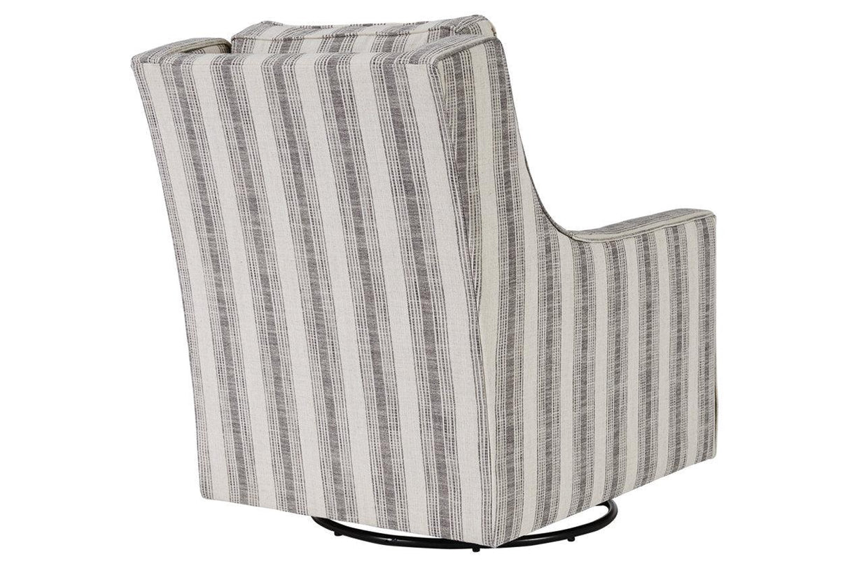 Kambria Ivory/Black Accent Chair by Ashley at Eve Furniture