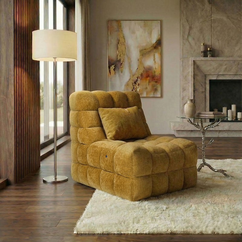 Kamili Yellow Massage Chair by Furniture of America at Eve Furniture