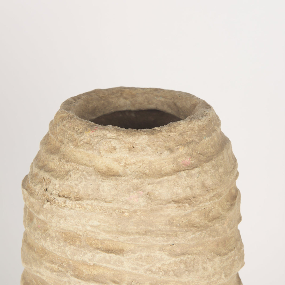 Kamli Large Beige Paper Mache Vase by Mercana at Eve Furniture