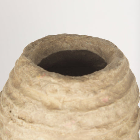 Kamli Large Beige Paper Mache Vase by Mercana at Eve Furniture
