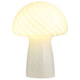 Kanaby White Mushroom Shaped Glass Bedside Table Lamp by Coaster at Eve Furniture