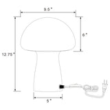 Kanaby White Mushroom Shaped Glass Bedside Table Lamp by Coaster at Eve Furniture