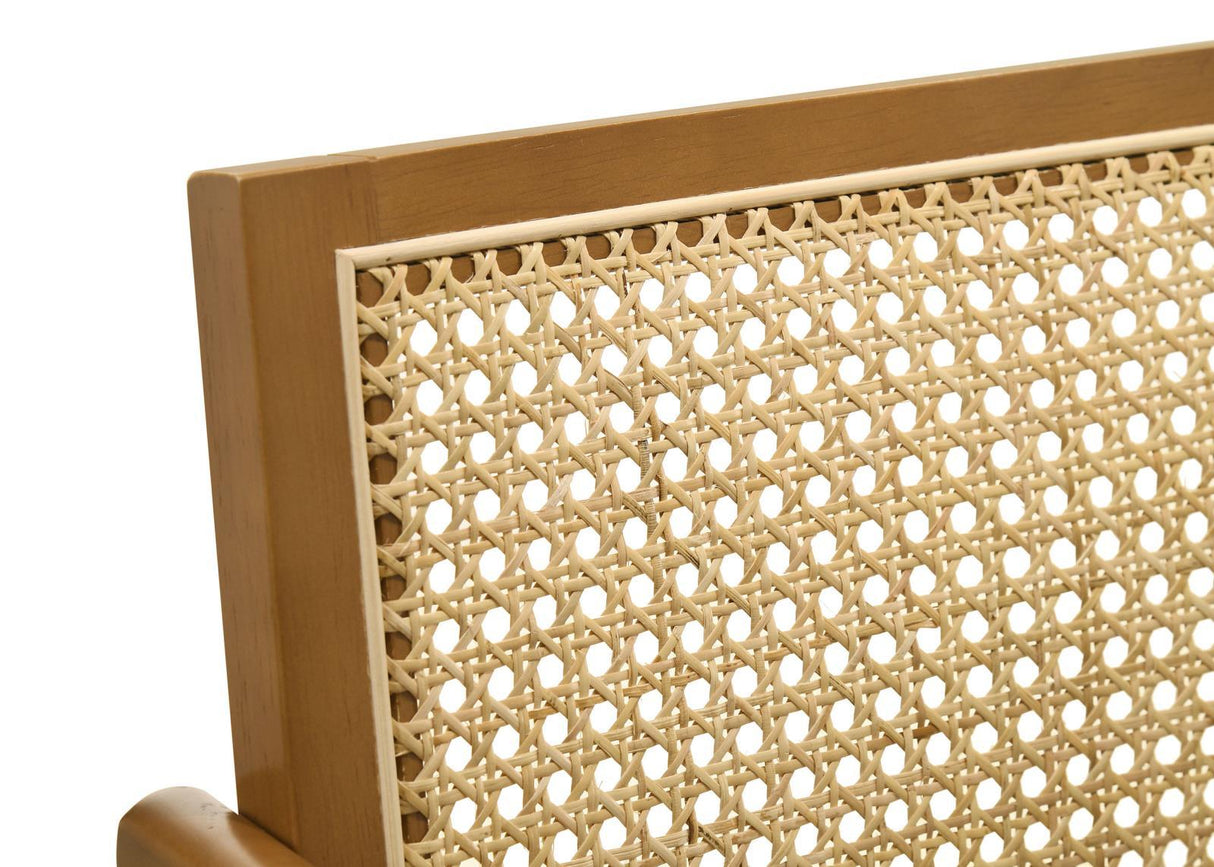 Kane Back and Light Walnut Solid Wood Bar Stool with Woven Rattan Upholstered Seat (Set of 2) by Coaster at Eve Furniture