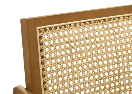 Kane Back and Light Walnut Solid Wood Bar Stool with Woven Rattan Upholstered Seat (Set of 2) by Coaster at Eve Furniture