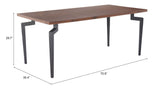 Kani Dining Table Walnut by Zuomod at Eve Furniture