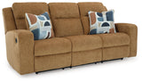 Kanlow Honey Manual Reclining Sofa by Ashley at Eve Furniture