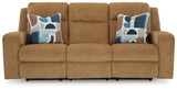 Kanlow Honey Manual Reclining Sofa by Ashley at Eve Furniture