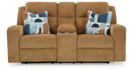 Kanlow Honey Reclining Living Room Set by Ashley at Eve Furniture