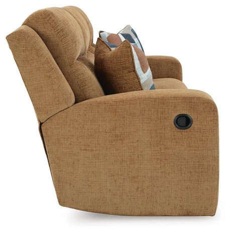Kanlow Honey Reclining Living Room Set by Ashley at Eve Furniture