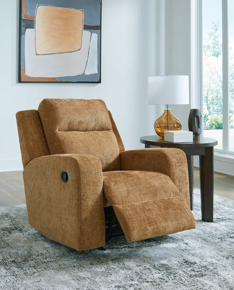 Kanlow Honey Reclining Living Room Set by Ashley at Eve Furniture