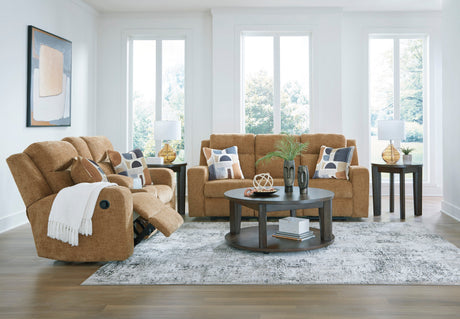 Kanlow Honey Reclining Living Room Set by Ashley at Eve Furniture