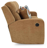 Kanlow Honey Reclining Sofa and Loveseat by Ashley at Eve Furniture