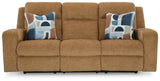 Kanlow Honey Reclining Sofa and Loveseat by Ashley at Eve Furniture
