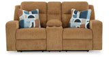 Kanlow Honey Reclining Sofa and Loveseat by Ashley at Eve Furniture