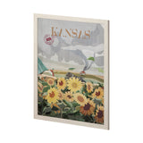 Kansas Go USA (L) by Mercana Studio a Hand Embellished Decograph Framed Art Print by Mercana at Eve Furniture