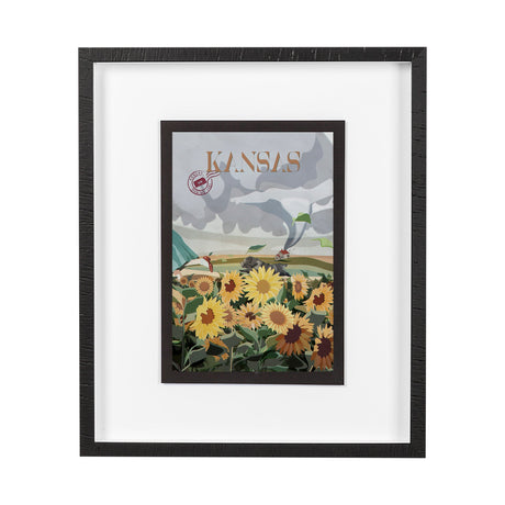 Kansas Go USA (M) by Mercana Studio a Framed Art Print Matted under Glass by Mercana at Eve Furniture