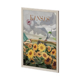 Kansas Go USA (XL) by Mercana Studio a Hand Embellished Decograph Framed Art Print under Glass by Mercana at Eve Furniture