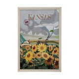 Kansas Go USA (XL) by Mercana Studio a Hand Embellished Decograph Framed Art Print under Glass by Mercana at Eve Furniture