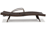 Kantana Brown Outdoor Chaise Lounge (Set of 2) by Ashley at Eve Furniture