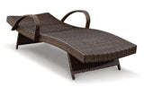 Kantana Brown Outdoor Chaise Lounge (Set of 2) by Ashley at Eve Furniture