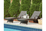 Kantana Brown Outdoor Chaise Lounge (Set of 2) by Ashley at Eve Furniture