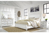 Kanwyn Whitewash California King Panel Bed by Ashley at Eve Furniture