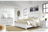 Kanwyn Whitewash California King Panel Bed by Ashley at Eve Furniture