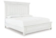 Kanwyn Whitewash California King Panel Bed by Ashley at Eve Furniture