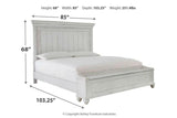 Kanwyn Whitewash California King Panel Bed with Storage Bench by Ashley at Eve Furniture